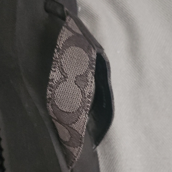 Coach women's black Jen slip-on wedge Flip Flop Sandal Platform - Picture 7 of 9